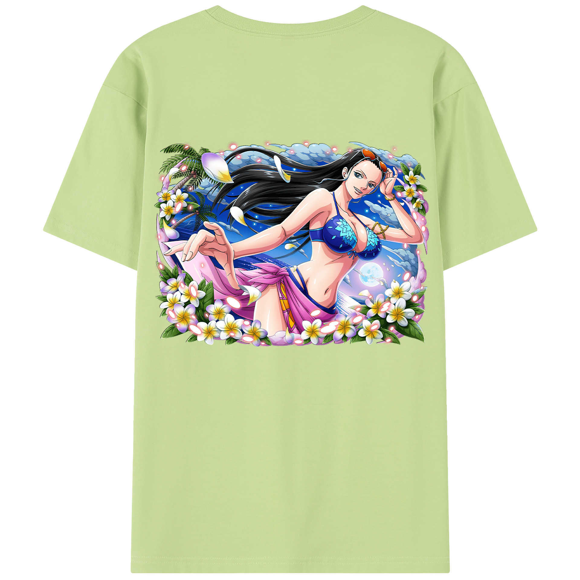 ワンピース ニコ・ロビン ONE PIECE Nico Robin 綿100％半袖Tシャツ（背面プリント）